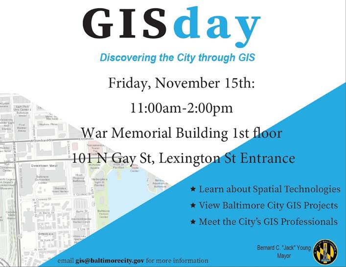 GIS Day; Friday, Nov. 15, 11 am to 2 pm